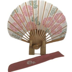 Japanese Fan w/ Stand & Carrry Pouch